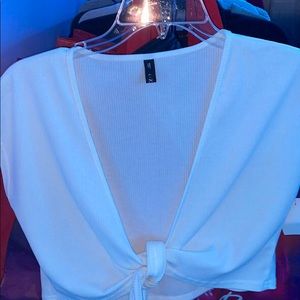 zaful white crop top